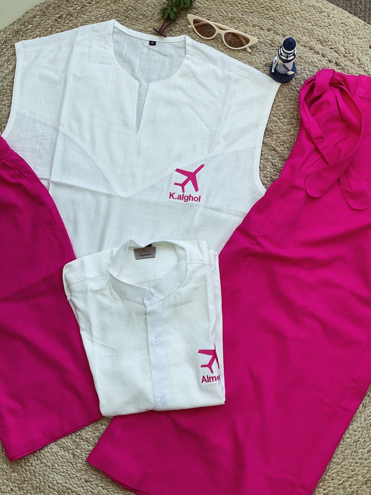 couples Outfit  Long Sleeve with Skirt & Less t-shirt with short