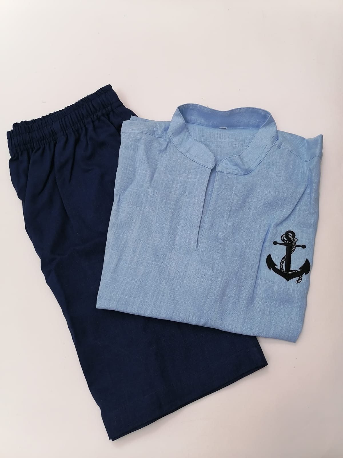 Men’s Linen Set – T-shirt & Shorts