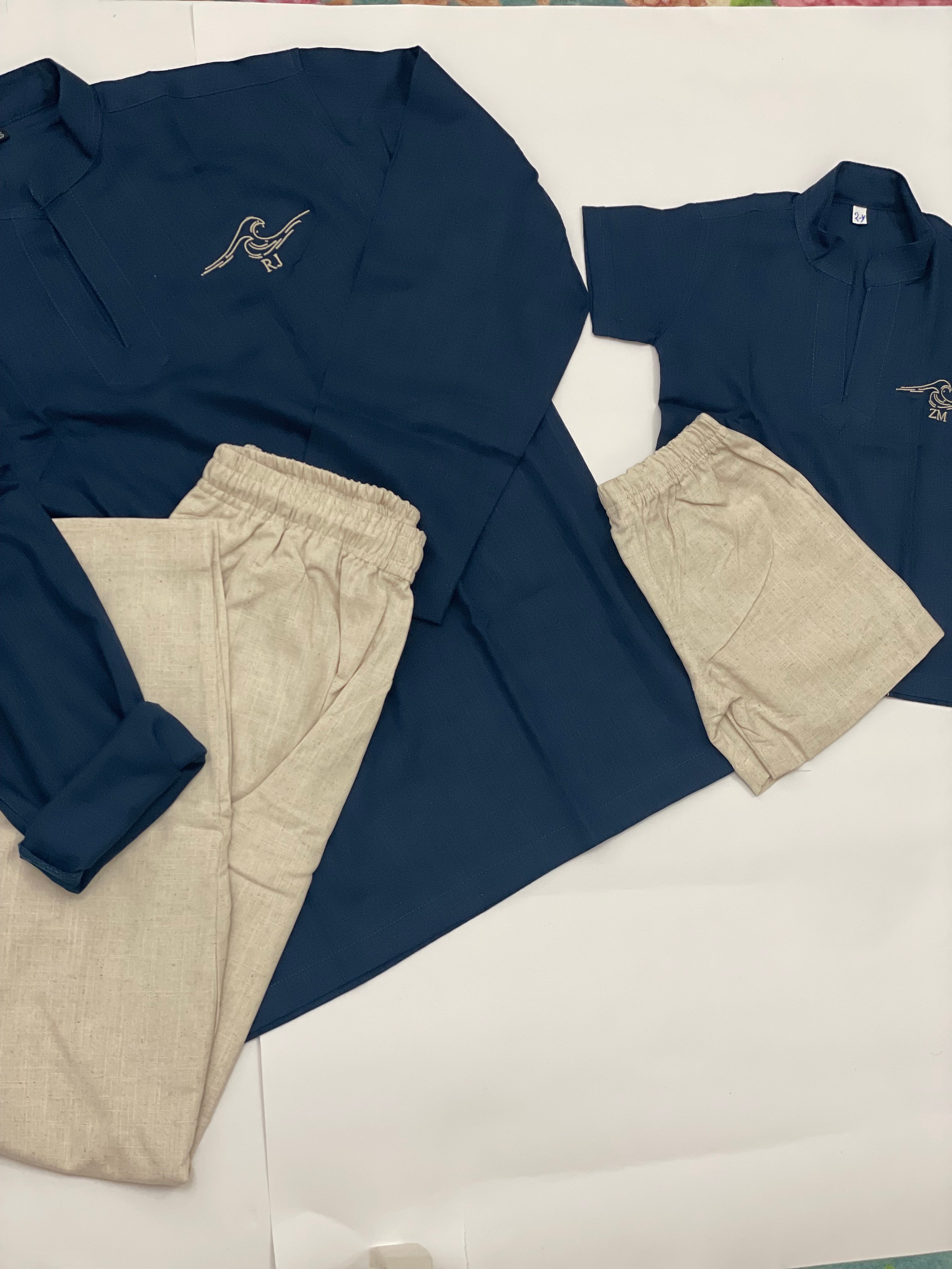 Matching Linen Outfit for Mom & Child
