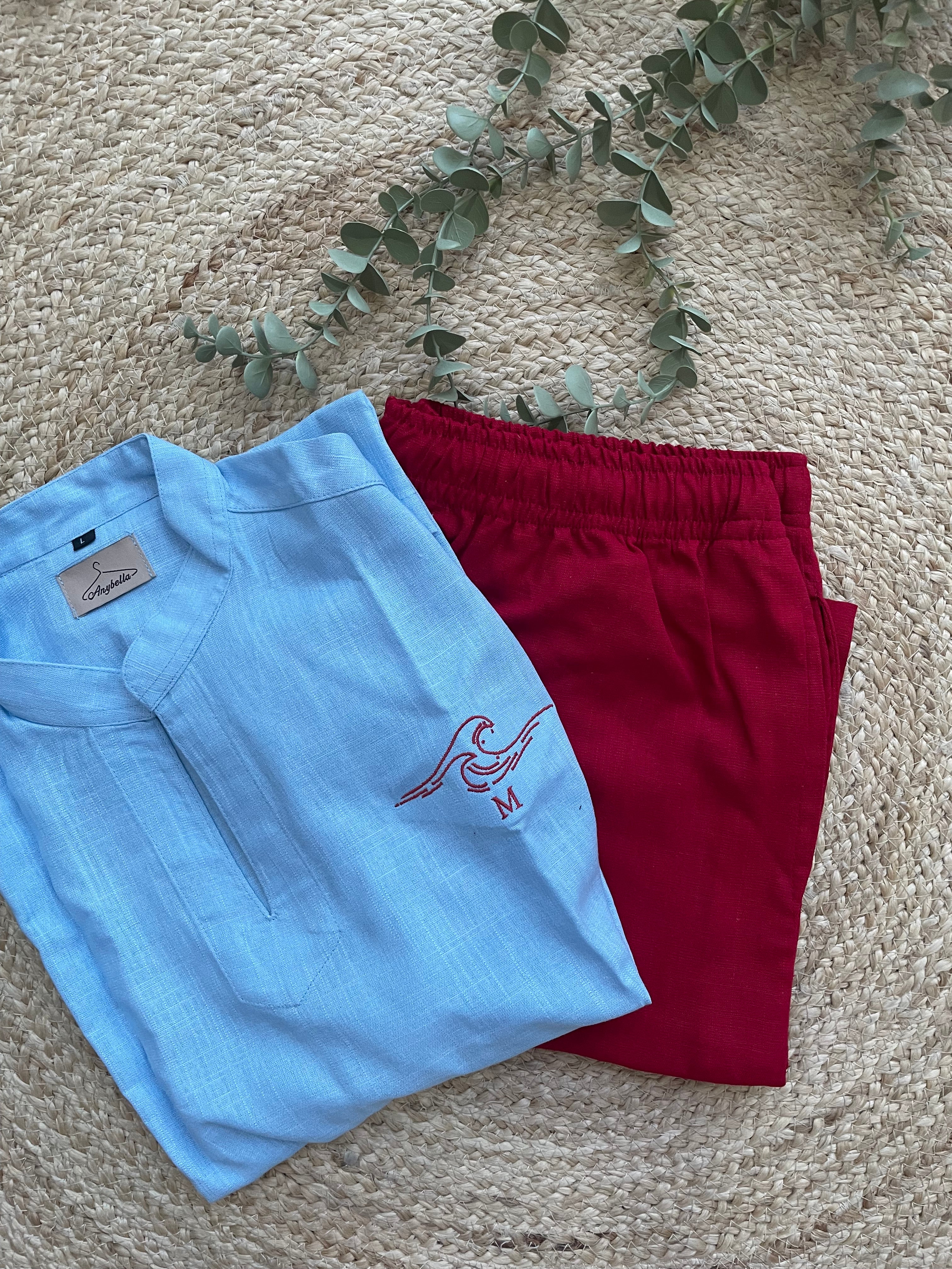 Iinen Tshirt and short- for men